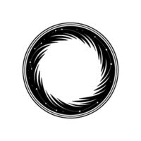 Cosmic Vortex Minimalist Starburst Emblem vector