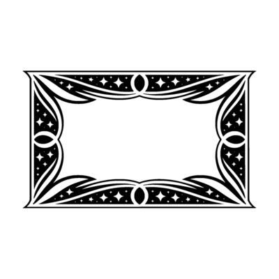 Ornate Starburst Frame, Vintage , Elegant Border