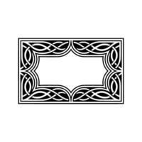 Intricate Celtic Frame, Elegant Border, Knotwork vector