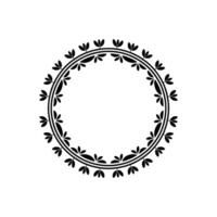 Elegant Botanical Circle Frame, Vintage Style - Foliage vector