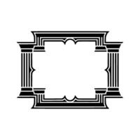 Art Deco Frame, Geometric Elegance, Shadow Detail vector