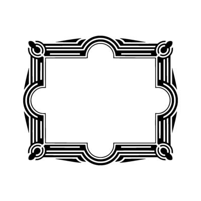 Art Deco Frame, Geometric Ornamentation, Vintage, Abstract