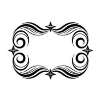 Intricate Black Grey Ornamental Frame, Vintage vector