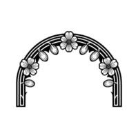 Art Nouveau Floral Arch - Elegant Botanical vector