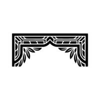 Art Deco Archway Ornament, Geometric, Frame vector