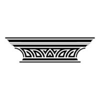 Art Deco Column Ornament, Geometric , Classic Elegance vector
