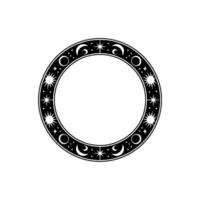 Celestial Portal Frame, Mystical Circle vector