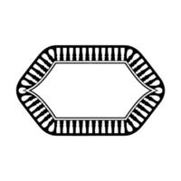 Geometric Balustrade Outline, Minimalist vector
