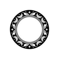 Ornate Circular Frame, Vintage Style, Decorative Border vector