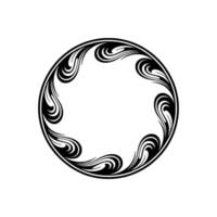 Elegant Circular Wave Border, Minimalist vector