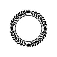Elegant Laurel Wreath Border, Minimalist, Floral vector