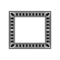 Geometric Deco Frame, Elegant Border, Vintage, Square vector
