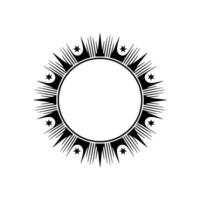 Celestial Border, Starry Emblem, Circular vector