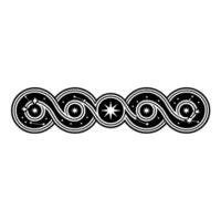 Celestial Swirl Border, Vintage Celtic vector