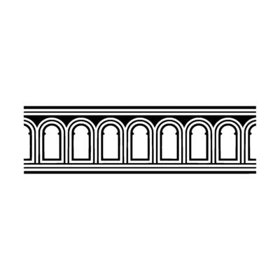 Architectural Archway Border, Minimalist