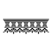 Elegant Classical Border, Detailed Ornamentation, Decorative vector