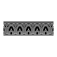 Art Deco Geometric Border, Elegant Pattern, Minimalist vector