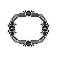 Elegant Floral Frame, Vintage Style, Decorative Border - Ornament vector