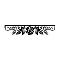 Elegant Floral Border, Vintage Element, alternate version 10 vector