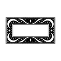 Ornate Black White Frame, Celestial , Blank Space vector