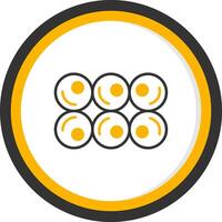Staphylococcus aureus Culture Line Two Color Circle vector