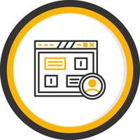 User Friendly Interface Experience Line Two Color Circle vector