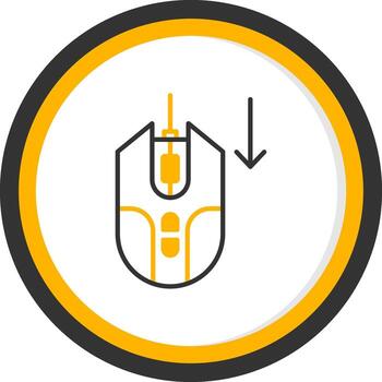 vertical página Desplazarse línea dos color circulo vector