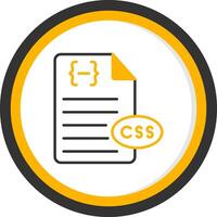 CSS Style Sheet Symbol Line Two Color Circle vector