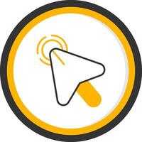 Quick Double Click Line Two Color Circle vector
