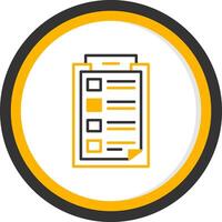 Job Application Clipboard Visual Line Two Color Circle vector