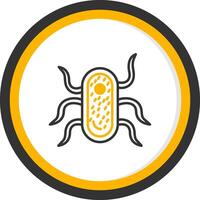 Salmonella Pathogen Symbol Line Two Color Circle vector