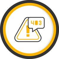 Error 403 Access Forbidden Line Two Color Circle vector