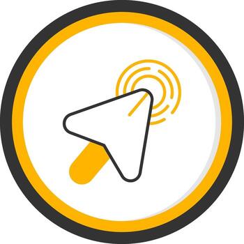 Context Menu Right Click Line Two Color Circle vector