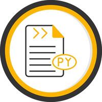 Python Programming Language Icon Line Two Color Circle vector