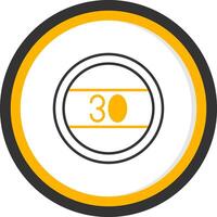 Legal Speed Limit Sign Line Two Color Circle vector