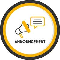 Special Announcement Alert Line Two Color Circle vector