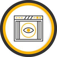 Visibility Settings for UI Line Two Color Circle vector