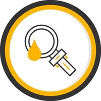 Water Source Location Search Line Two Color Circle vector
