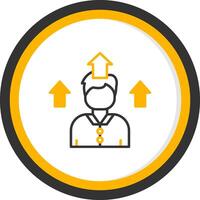Career Aspirations Concept Art Line Two Color Circle vector
