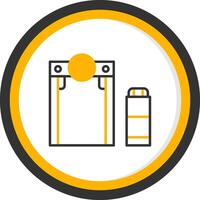 Departure Boarding Gate Line Two Color Circle vector
