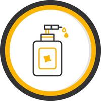 Antibacterial Hand Wash Soap Line Two Color Circle vector