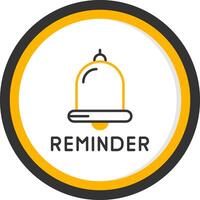 Friendly Reminder Message Line Two Color Circle vector