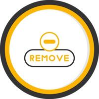 Remove Selected Button Line Two Color Circle vector