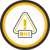 DNS Resolution Failed Line Two Color Circle vector