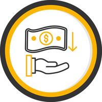 Confirmed Payment Successfully Received Line Two Color Circle vector