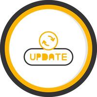 Update Record Button Line Two Color Circle vector