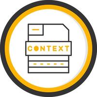 Sensitive File Context Integrity Line Two Color Circle vector