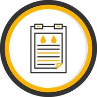 Environmental Water Quality Report Line Two Color Circle vector