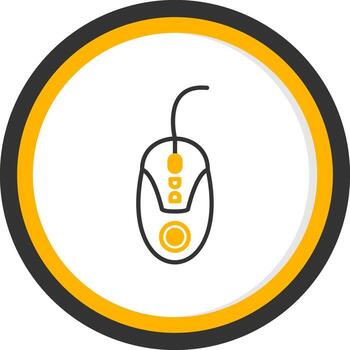 Precision Optical Mouse Line Two Color Circle vector