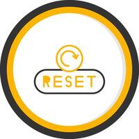 Reset Form Button Line Two Color Circle vector